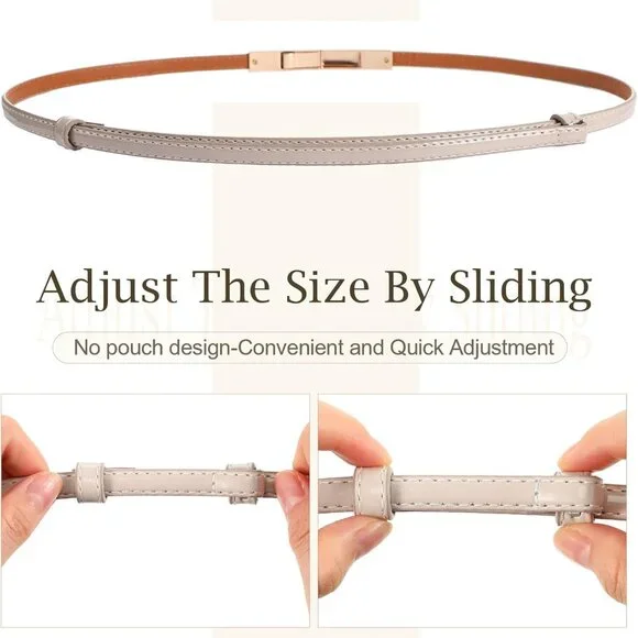 Elegant 6-Piece Women's Leather Belts Set - Adjustable & Stylish Accessories - Picture 6 of 7